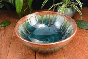 Large Copper Garden Bowl