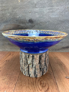 Cobalt Blue Wide Shallow Bowl