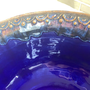 Cobalt Lace large serving bowl