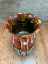 Load image into Gallery viewer, Brick Red Mug with Auburn and Oat Drips