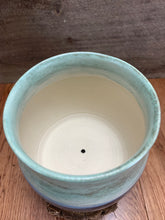 Load image into Gallery viewer, Three Footed Black/Aqua Planter