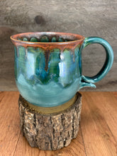 Load image into Gallery viewer, Copper Moss Mug with Large Fancy Handle