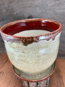 Large Burgundy Mandala Planter