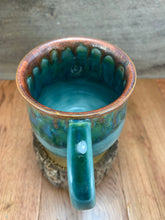 Load image into Gallery viewer, Copper Moss Mug with Large Fancy Handle