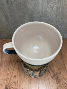 Blush Pink and Black Ombré Cappuccino Mug