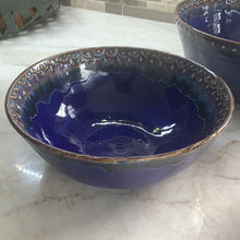 Load image into Gallery viewer, Cobalt Lace medium serving bowl