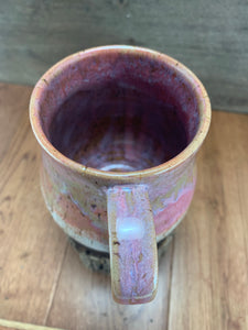 Pink and White Large Speckled Mug