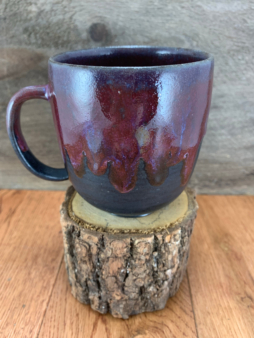 Plum over Black Matte Mug