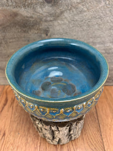 Dark Blue & Green Dip Bowl