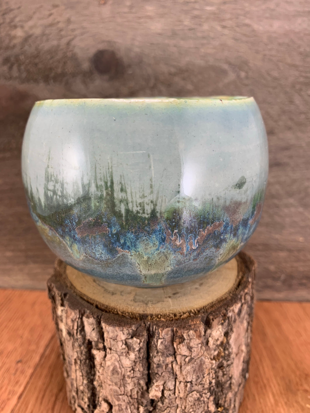 Round Aqua Bowl or Planter