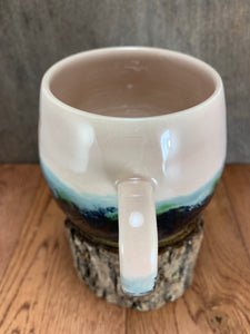 Large Blush Pink and Black Ombré Mug