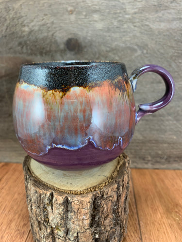 Northern Aurora Mug with One Finger Fancy Handle