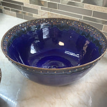 Load image into Gallery viewer, Cobalt Lace large serving bowl